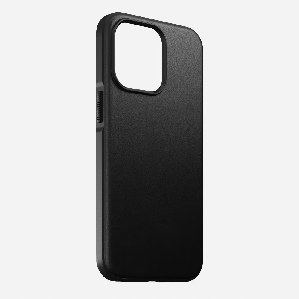 Чехол-накладка Nomad Modern Leather Case for iPhone 13 Pro MagSafe - Black. Материал верха натуральн